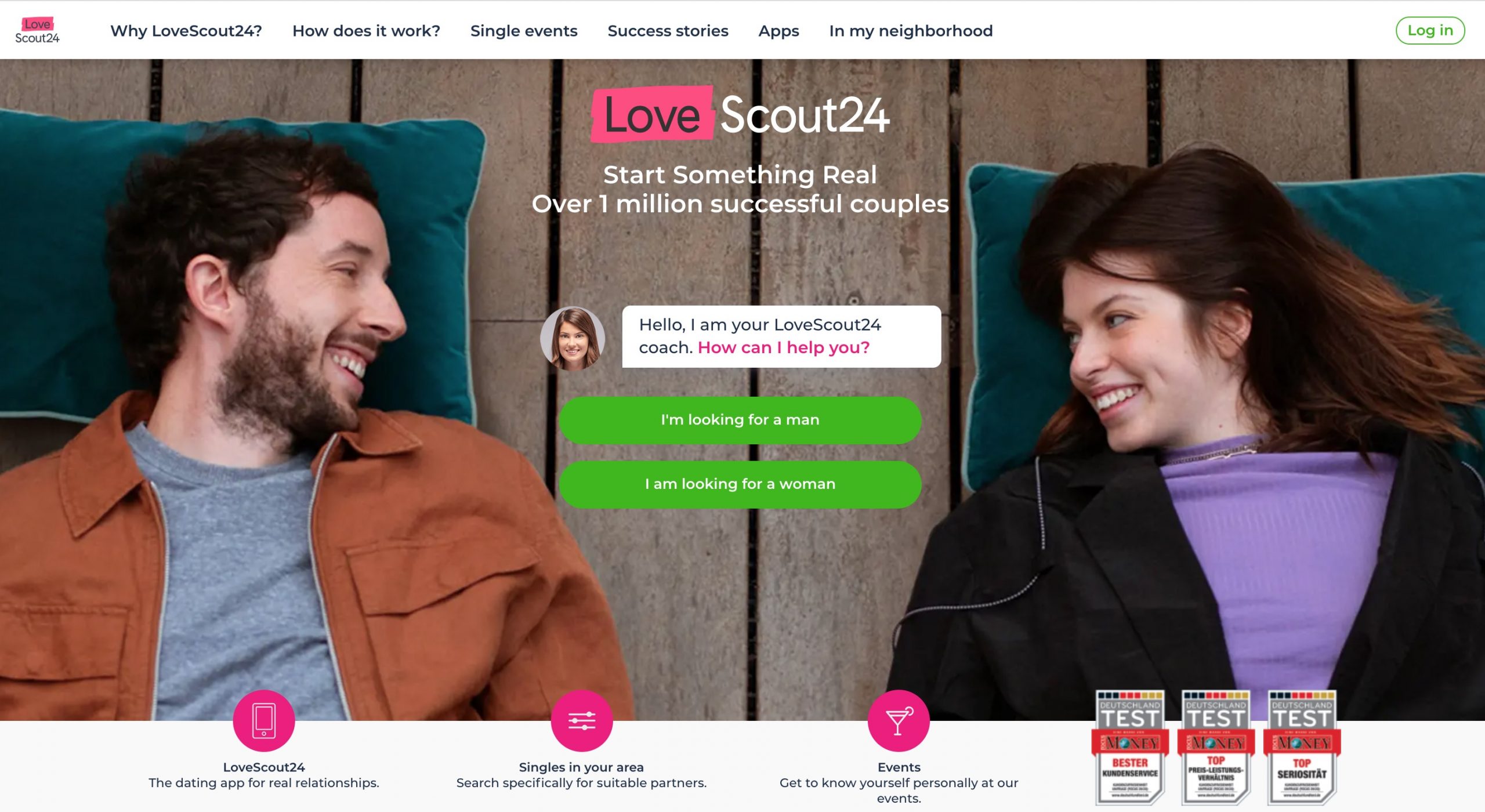 LoveScout24 main page