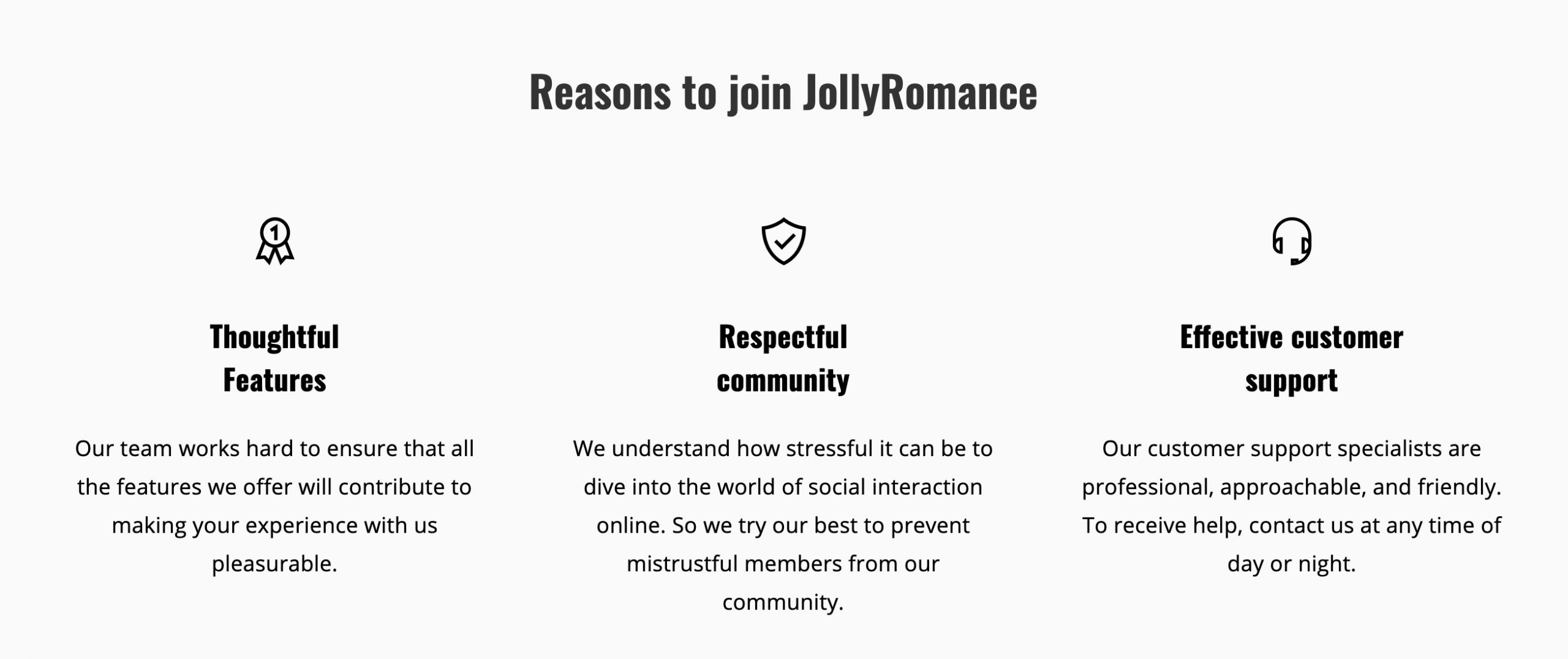 JollyRomance reasons to join